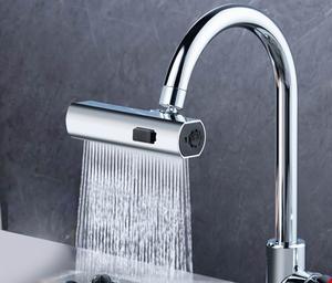 360° Swivel Tap Aerator 4 In 1 Kitchen Faucet Sink Tap Bathroom Spray Head Attachment Attachment Waterfall 15-22mm Water Saving Splash Proof