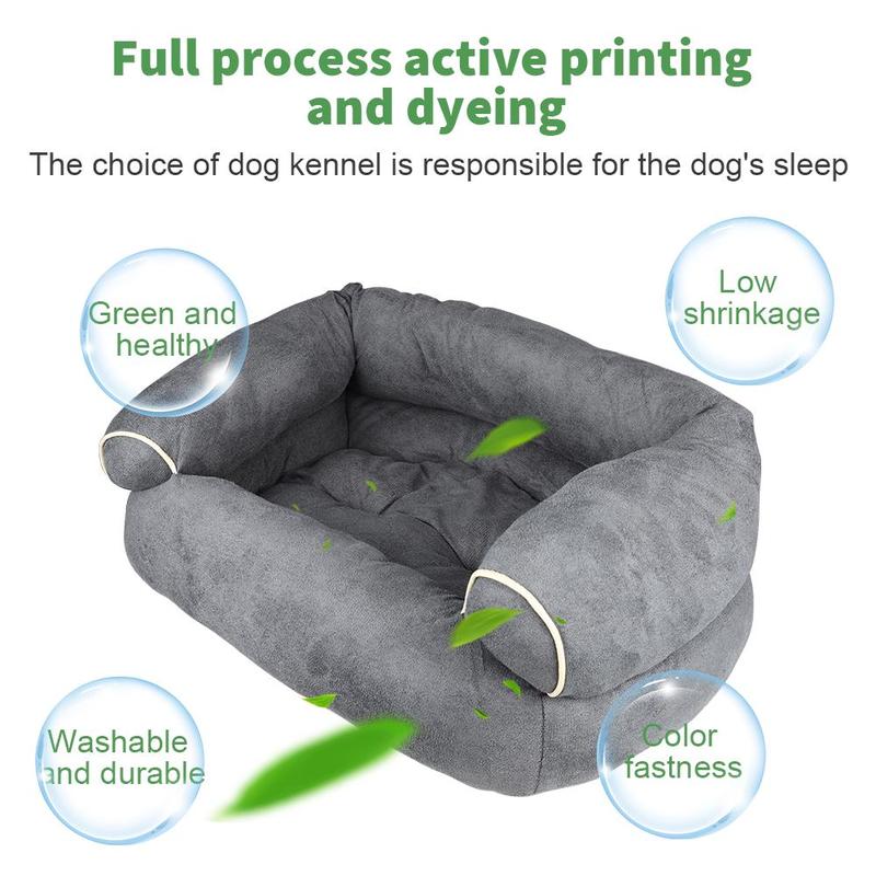 [UK Stock] S-2XL Pet Sofa Dog Bed - Deep Sleep Pet House, Thickened Warm Cat Mat, Small Kennel, Winter Blanket 2