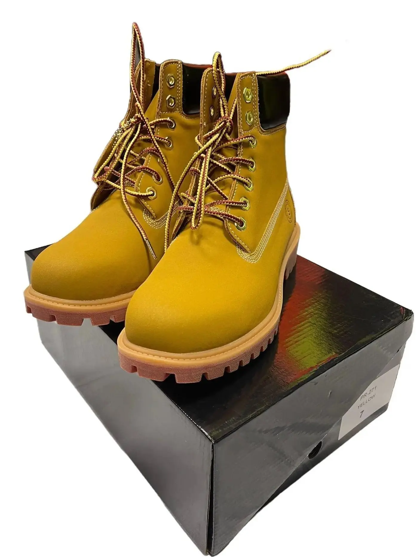 SHOES LANE Mens Boots Genuine Leather Lightweight  Best Selling Men's Outdoor Hiking  Lace Up Boots in Black & Honey