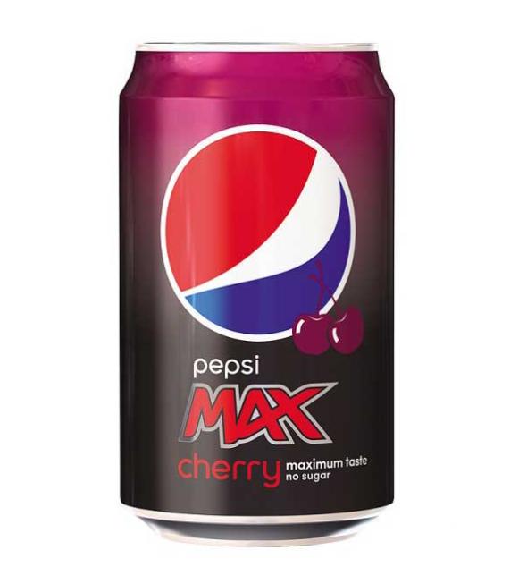 Pepsi Max Cherry 330ml fizzy soda drink Beverage 0