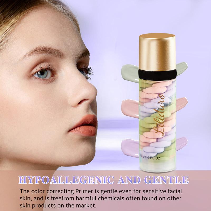 Liliduro 3 in 1 Makeup Primer 30ml, Long Lasting | Hydrating | Lightweight | Oil Control Makeup Base Cosmetic, Skin Tone Correcting and Brightening Smoothing primer pore less 6