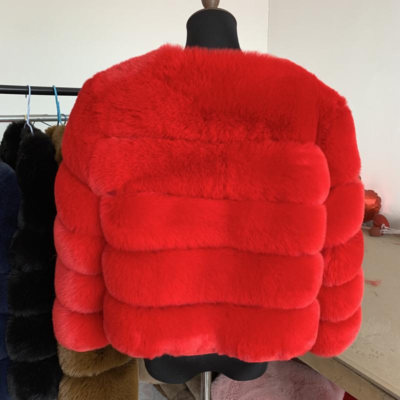 Product Introduction of [2024]Women faux Faux Fur Coat Autumn Winter High Quality Faux Fox Fur Coat fluffy coat fury elegant faux furr 7xl plus size women clothing1 9
