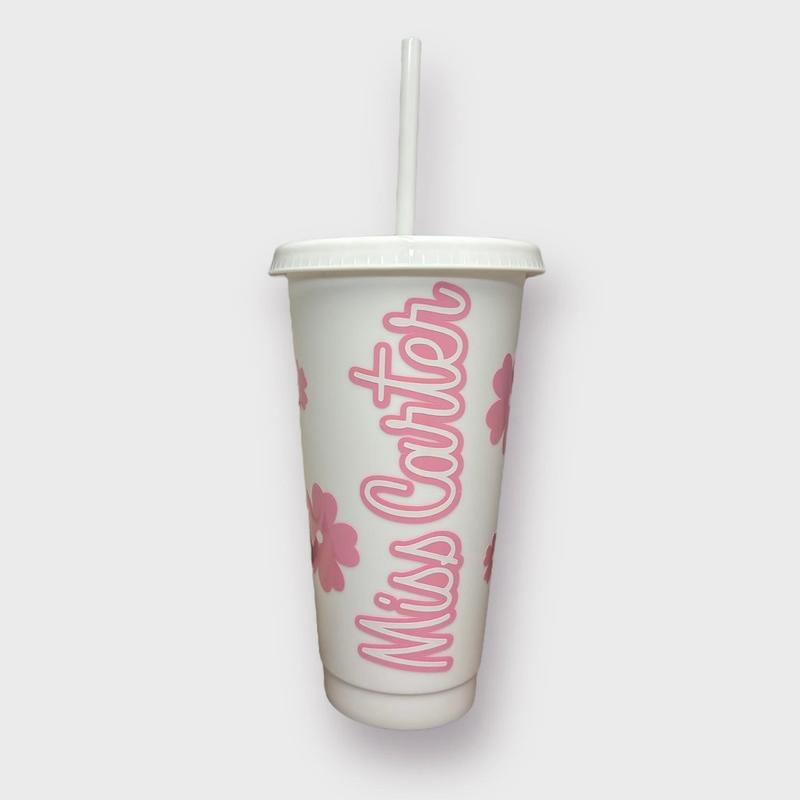 Flower Teacher Cold Cup 24oz 0