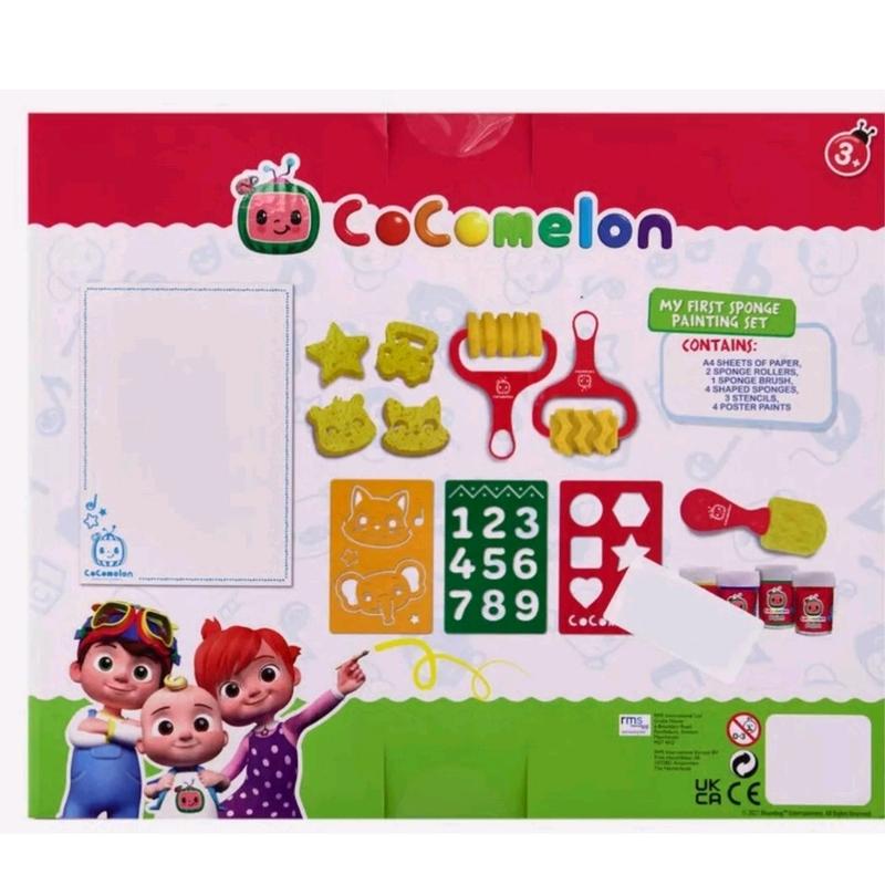 Cocomelon My First Sponge Painting Kit | Paints Stencils Sponges 5