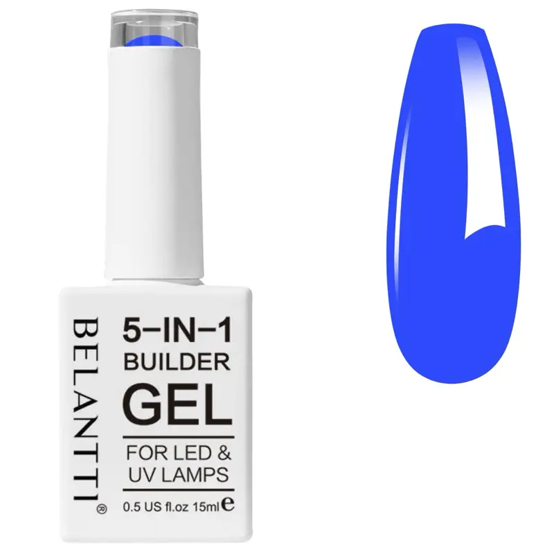 Belantti 5-in-1 Builder Gel UV LED Varnish Polish Multi Use Art Deco Strengthens Glues Nail Nail Care Cosmetic 6