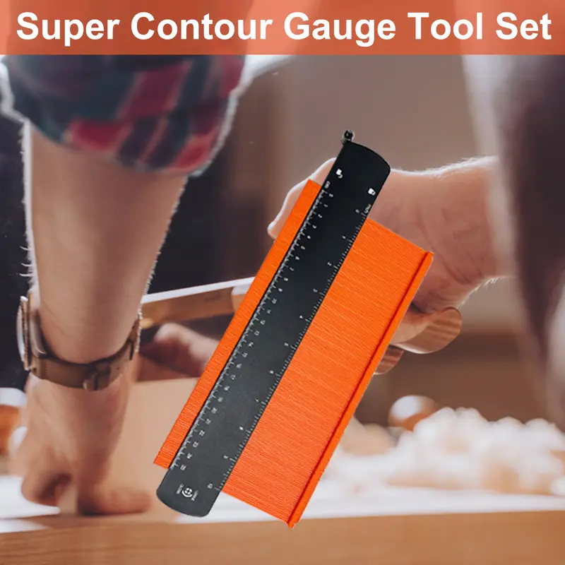 Contour Gauge Profile Tool with Lock 10 Inch/25cm, Profile Gauge Tool Contour Gauge Duplicator Marking Gauge Woodworking Tools Laminate Flooring Tools Thoughtful Gifts for Men 7