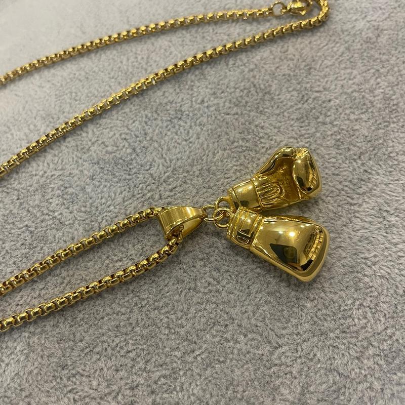 Kids boxing gloves pendent chain stainless steel 5