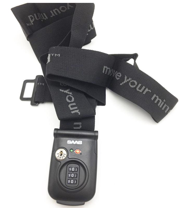 Luggage Strap 80'' Adjustable Suitcase Tie Belts + Combination Safety Lock Saab 3