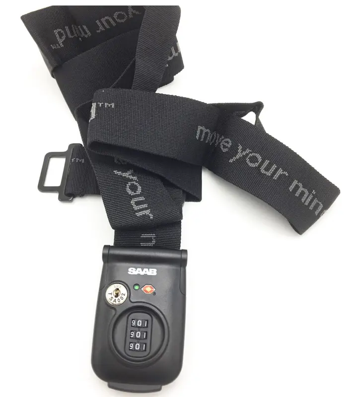 Luggage Strap 80'' Adjustable Suitcase Tie Belts + Combination Safety Lock Saab 3