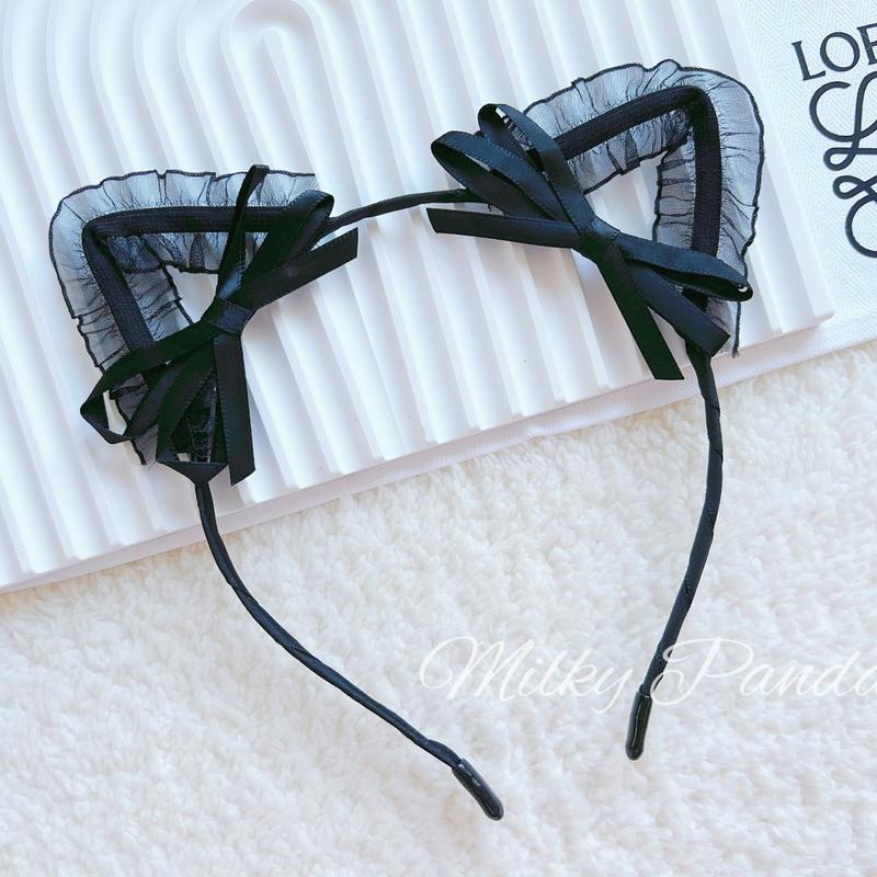 Lace Cat Ear Headband | Cute Hair Band | Party Accessories | Gift Idea | Milky Panda 5
