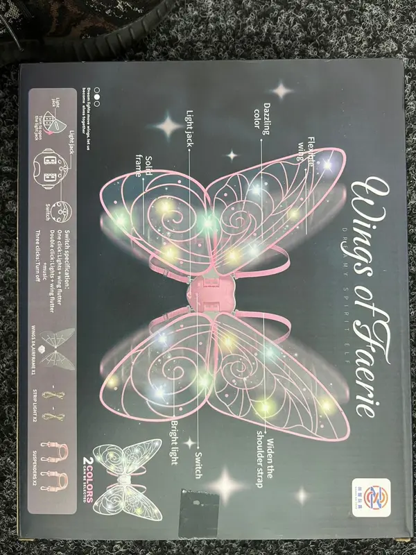 Kids Electrical Butterfly Wings with Light for Birthday and Christmas Party Gift 6