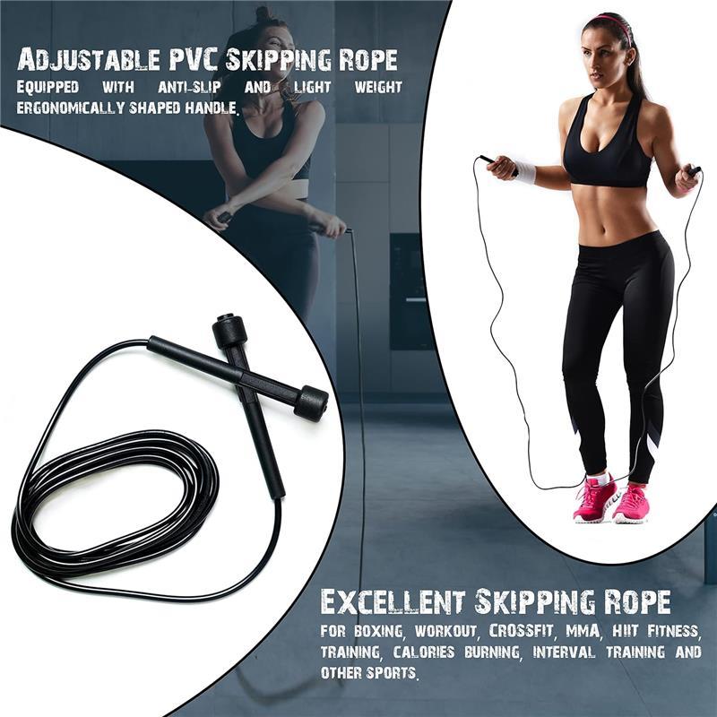 Adjustable Skipping Rope for Adults, Men, Women & Kids – Speed Rope for Fitness, Fat Burning, Boxing, Home Exercise with Non-Slip Handle 5