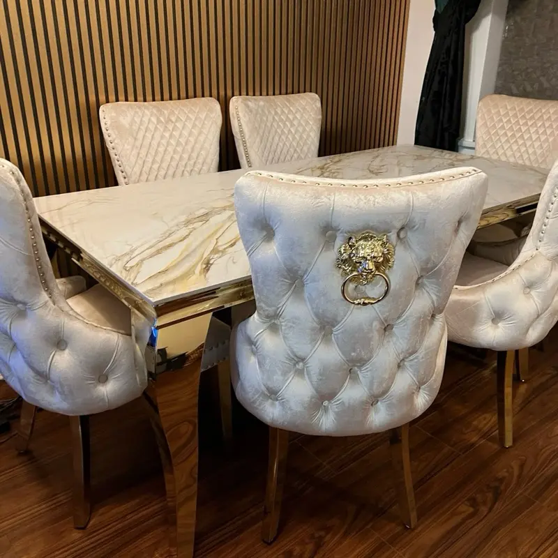 Kata Gold Louis with Cream Gold Victoria Chairs - 1.5M 5