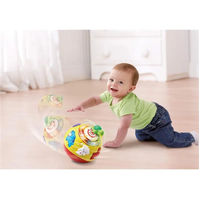 VTech Crawl & Learn Bright Lights Ball, Interactive Baby Toy with Lights, Colours & Sounds, Motor Skills Development Toy for babies 6, 12, 24, 36 Months, English version, Multicolor 1