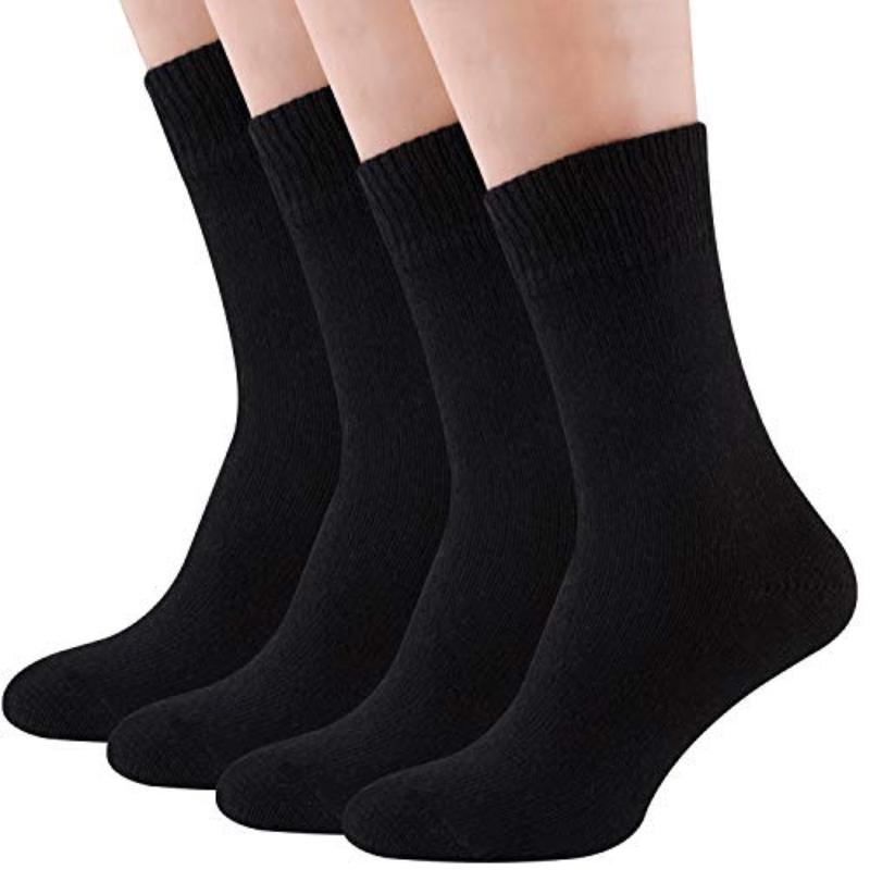 Product Introduction of Men’s Thermal Socks – 3, 6, or 12 Pairs Black Winter Warm Ski Boot Socks (Size 6-11) Menswear Shoe Breathable Outdoor 10