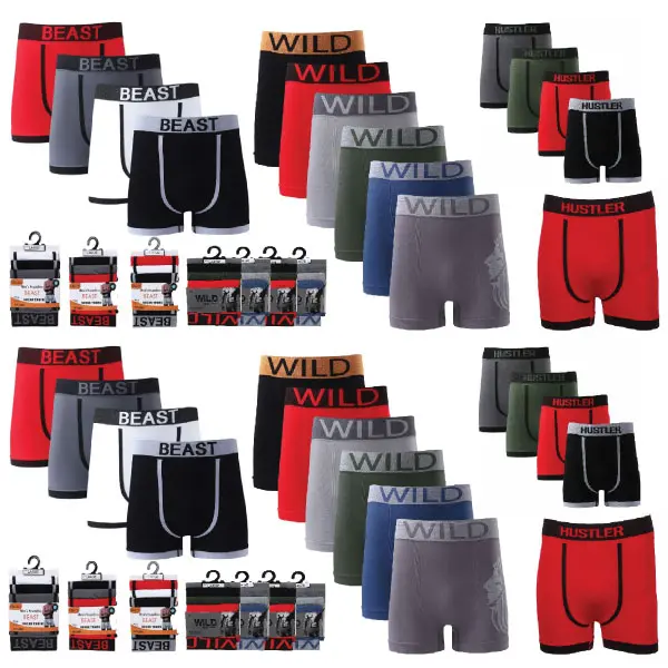 3-12 Pairs Boxer Shorts Underwear Men's Seamless Trunks Stretch Underpants S-XL