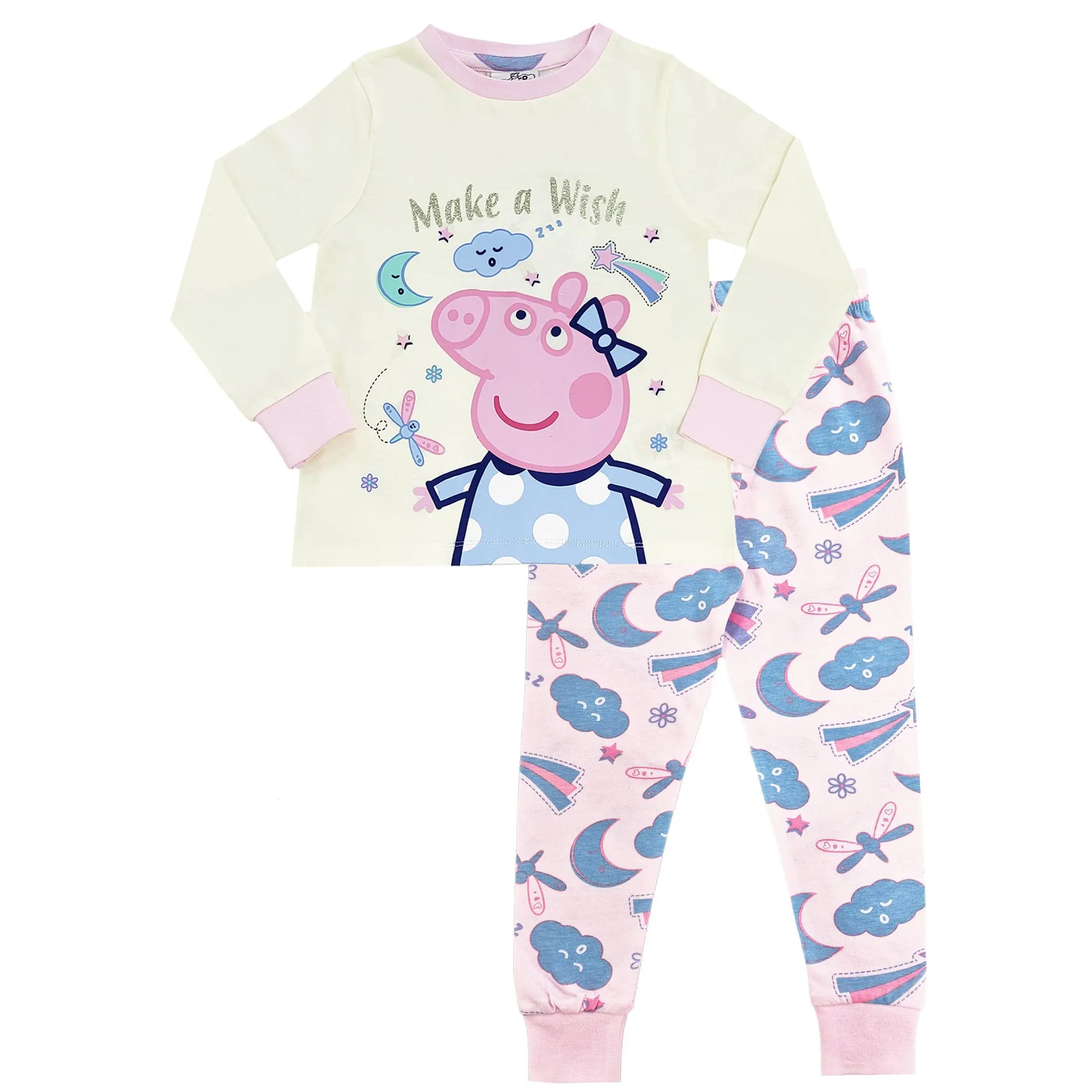 Girls Peppa Pig Pyjamas - Make a Wish, Perfect for Bedtime
