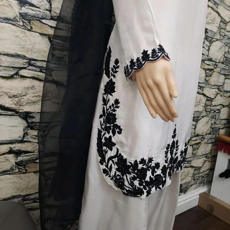 farshi Shalwar kameez Eid 2025 collection Traditional Clothes Long Sleeve Silk Embroidered Soft Small Medium large 2