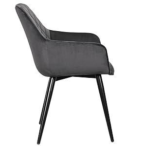 Product Introduction of WOLTU 1 X Dining Chair Kitchen Reception Chair Velvet with Padded Seat,Chair with Arms and Back for Counter Lounge Living Room 35