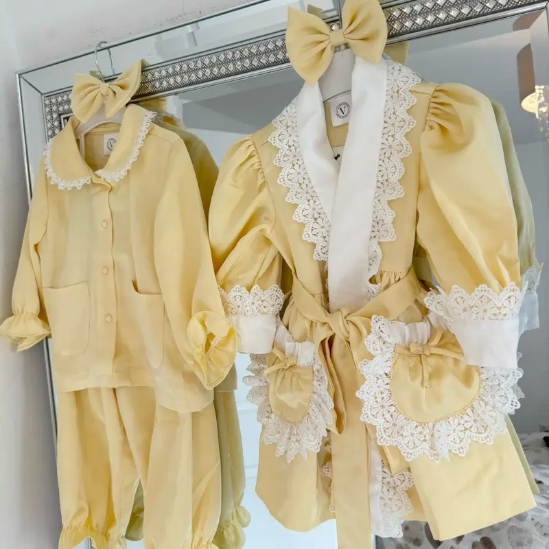 Lemon stain pjs and night coat