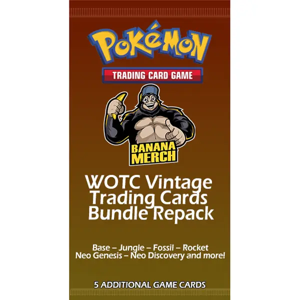 Pokemon WOTC Bananas Vintage 5 Card Bundle Pack - Trading Cards 0
