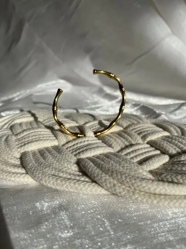 Bamboo   Open Cuff Bangle 2