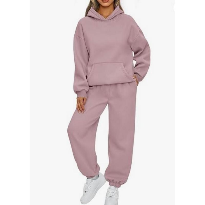 【2025】2024New Women'S 2-Piece Casual Hoodie Tracksuit Pantsuit For Fall/Winter Womenswear Long Sleeve Minimalist Womenswear Overalls Underwear Lady Comfort Basic Longsleeves 1
