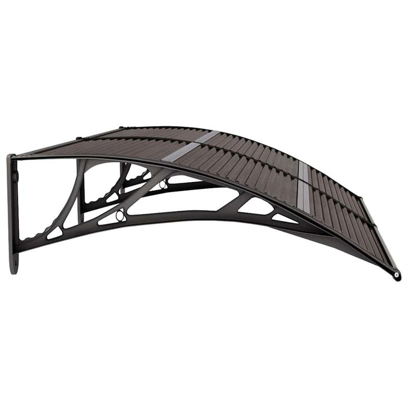 Door Canopy Black 150x75 cm Polycarbonate 4