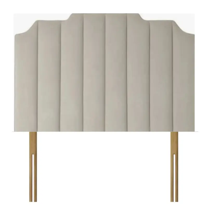Fluted/Panel Bed Headboard Plush Velvet Beds Head Headboards Upholstery Tufting Fabrics Upholstered Tufted Textiles Furnishings Divan Ottoman Double King Size 20'' or 24'' Inches Height 0