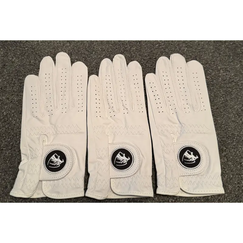 Pearl White Premium Cabretta Leather Panther Golf Glove 5
