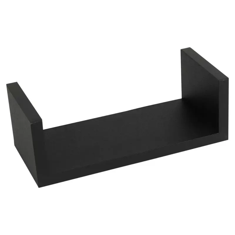 U Shaped Floating Wooden Wall Mounting Shelf Display Unit Book Storage Set of 3 - Home Decor 7