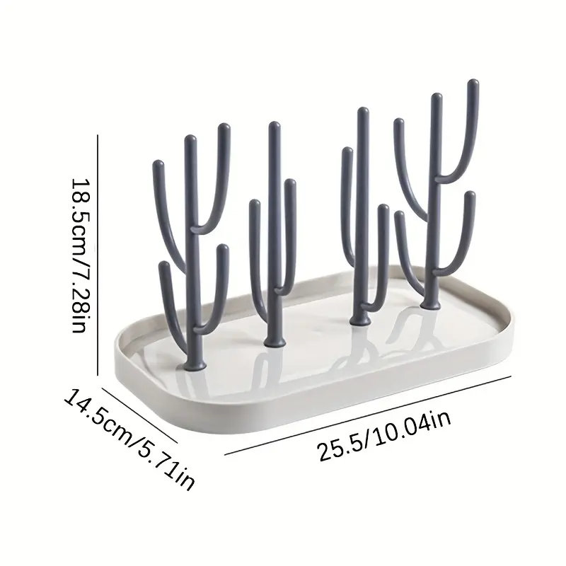 Baby Tree-shaped Milk Bottle Drain Rack, Dust-proof Milk Bottle Holder, Cup Drain Rack Easter Gift 3