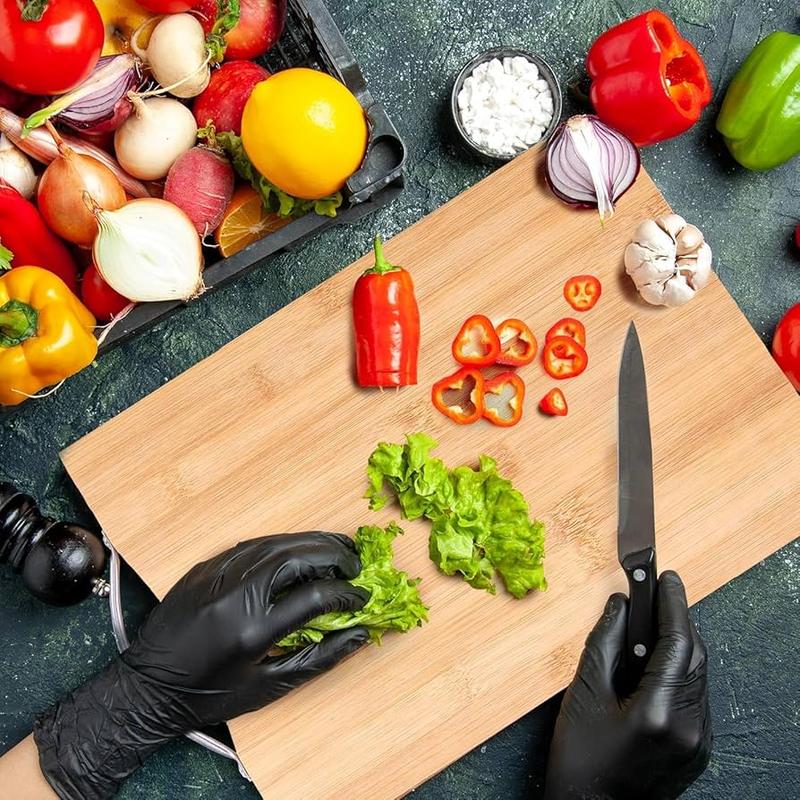 2 Bamboo Wood Chopping Board 30 x 20cm - Non-Slip Surface, Lightweight and Easy to Handle   Kitchen Knives Sturdy Wooden 2