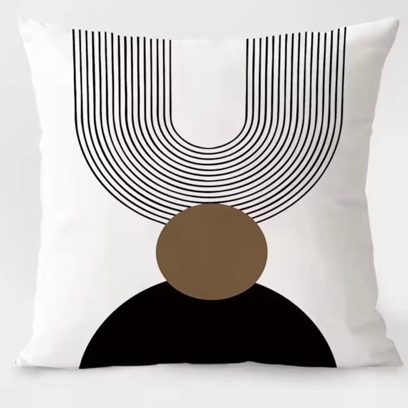 Simple Feministic Geometric Pillowcases for a Stylish Bedroom 4