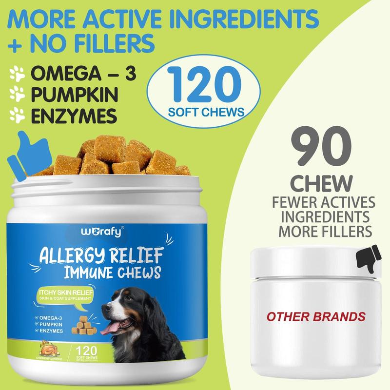 Worafy Allergy Relief Immune Chews for Dogs 1