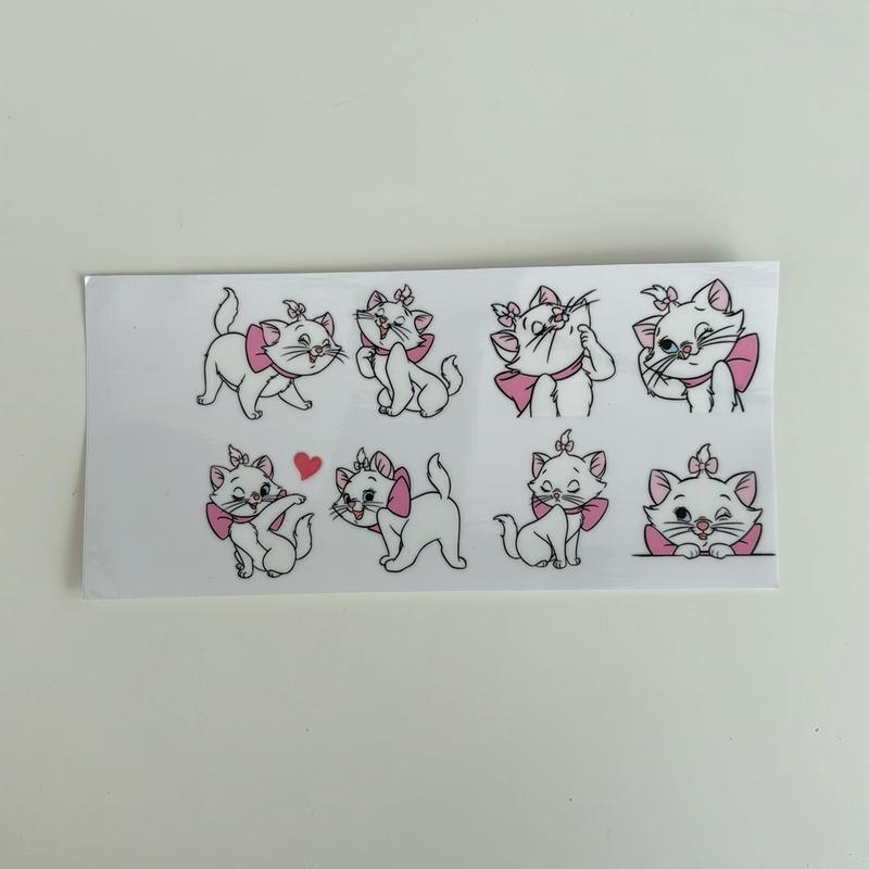 Character UV DTF transfer wrap for 16oz glasses, notebooks, mirrors etc 3