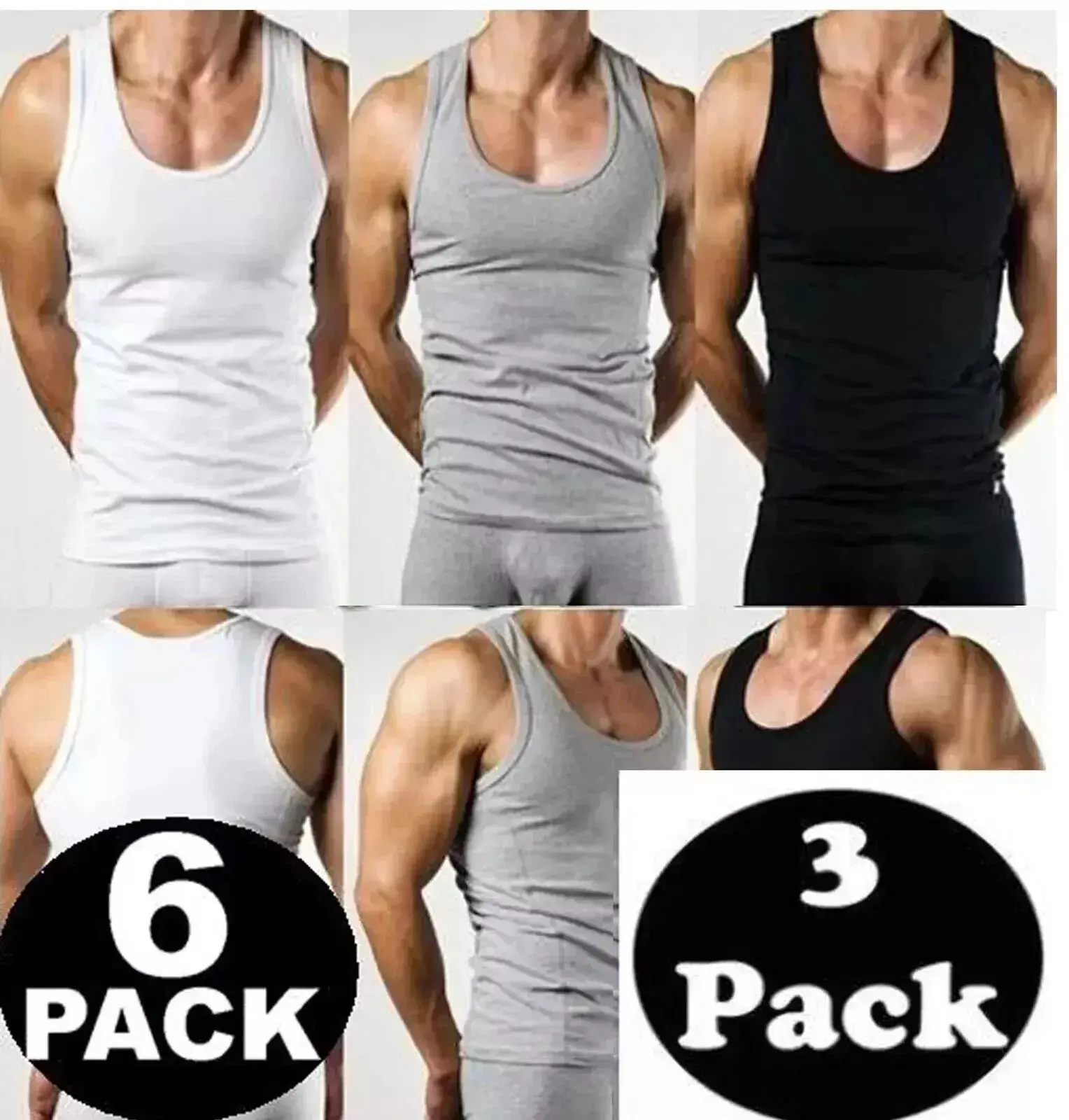 Men's Plain 100% Cotton Tank Top for Summer Training and Gym - S-2XL - Sleeveless, Tropical