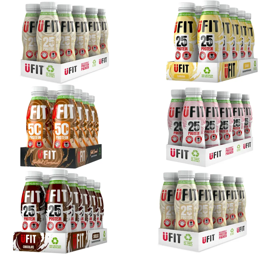 UFit 25g High Protein Shake Drinks 10 x 330ml Bottles