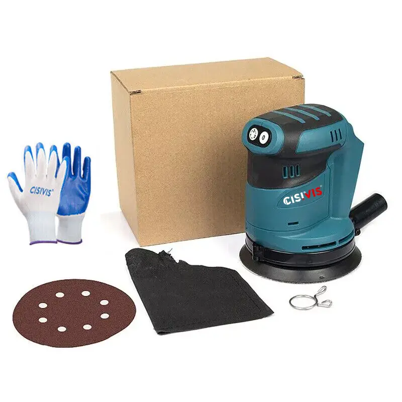 Cordless Random Orbital Sander 18V Li-ion 5" Dust Bag Discs Machine For Makita-