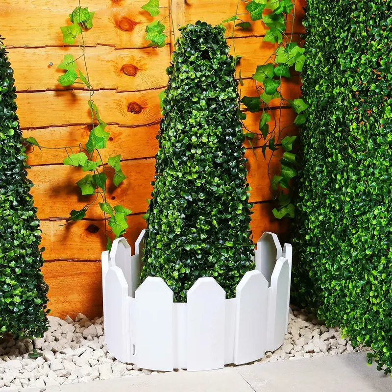 Lawn Plant Border Push In Securing Pegs - Interlocking Garden Edging | Create Straight Or Curved Shapes | Made From Durable, Long Lasting Pvc Plastic | Ideal For Lawn, Flower Beds And Pathways 2