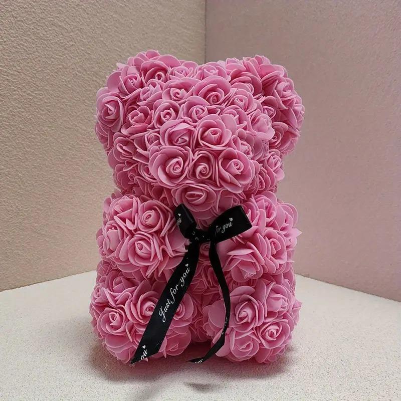 Room Decor Bear Design Artificial Rose Bouquet,Halloween Christmas Decor,Rose Toy,Lifelike Decorative Artificial Flower,Gifts for Her, Cute Homeware Romantic Gift, Autumn Home Decor, Decorative Gifts for Girlfriend,  Christma candle Fruit Plants 5