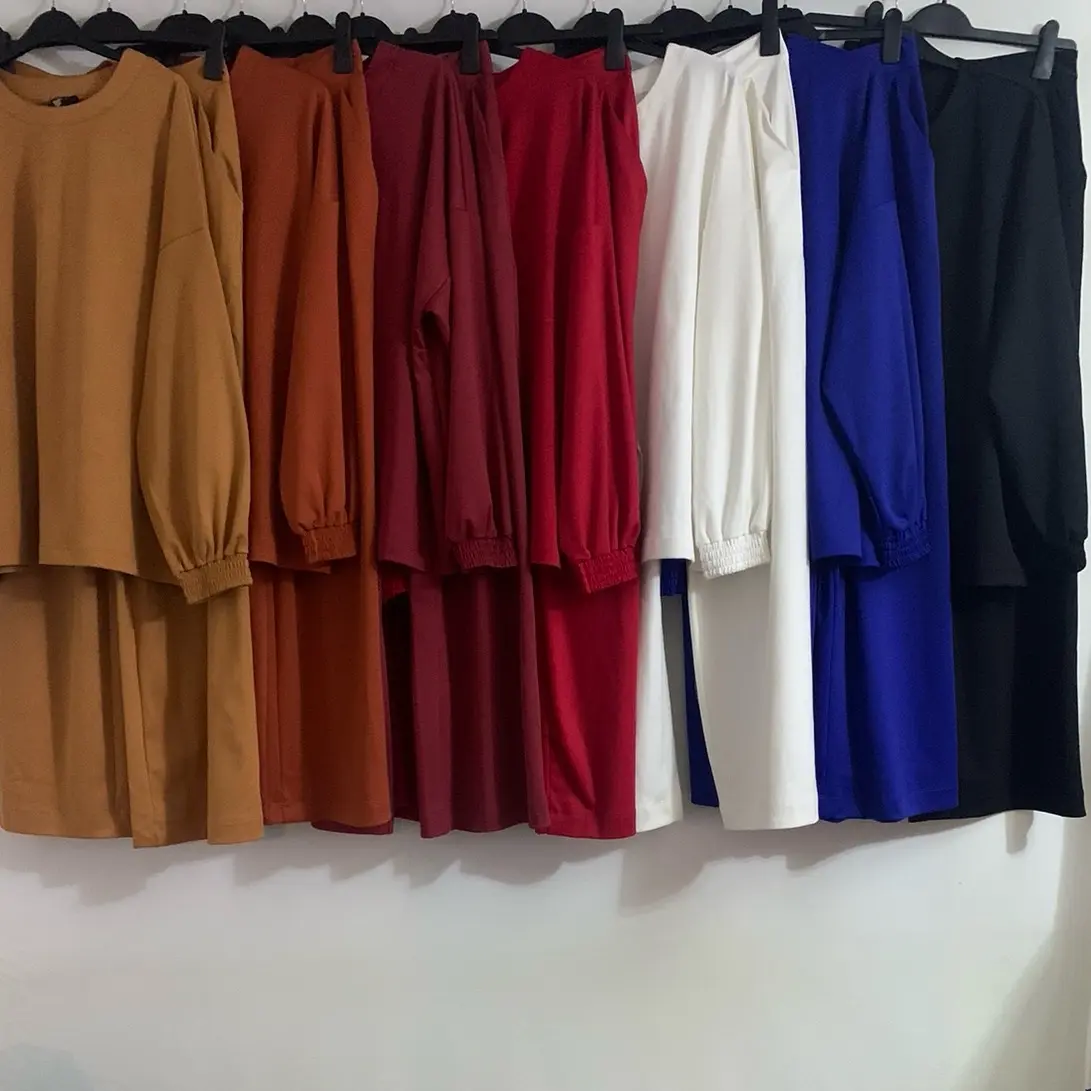 Viral Oversized Wide Leg Trouser & Sweatshirt Top Co-ord for Women - Pants & Jumper Set  - Womenswear
