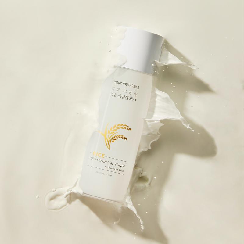 Product Introduction of Thank You Farmer 'Rice Pure Essential Milky Hydrating Toner' (200ml) - Skin Repair Skincare 6