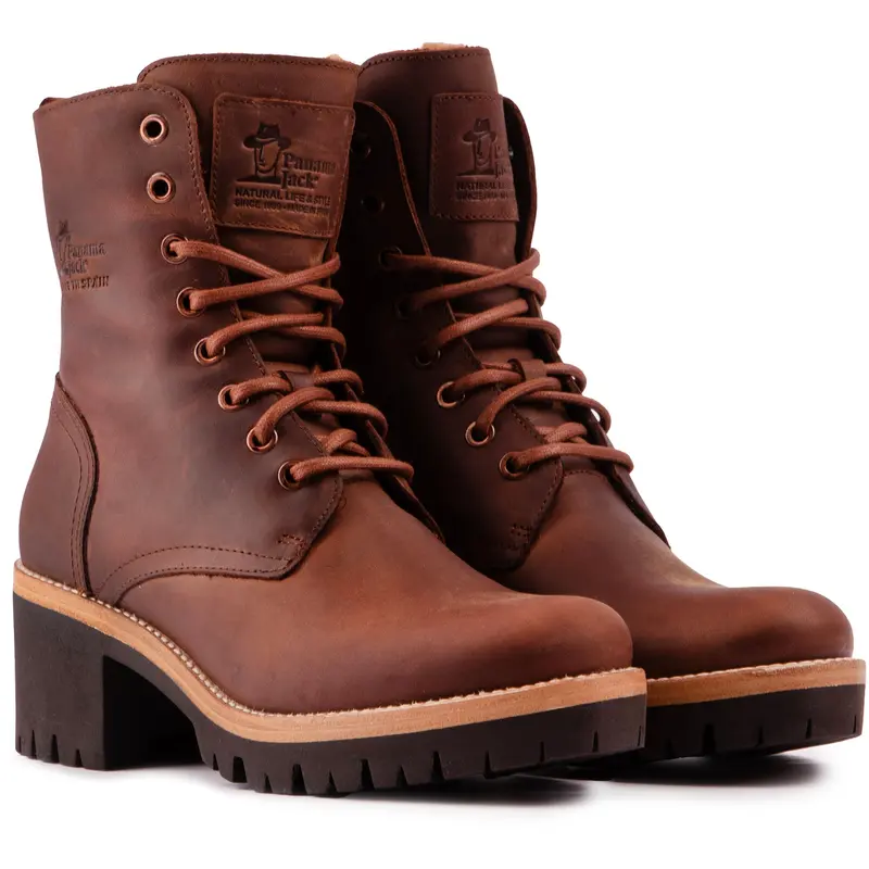 Panama Jack Padma Boots - Tan Leather Ankle Boots 1