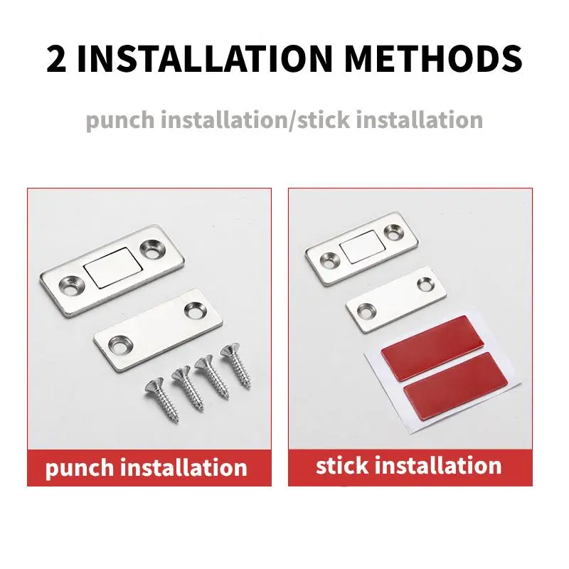 Cabinet Magnetic Catch Ultra Thin Cabinet Door Magnets Stick on Drawer Magnets Cabinet Latch Magnetic Closures for Cabinets Kitchen Closet Door Closing Magnetic Door Catch Closer 5