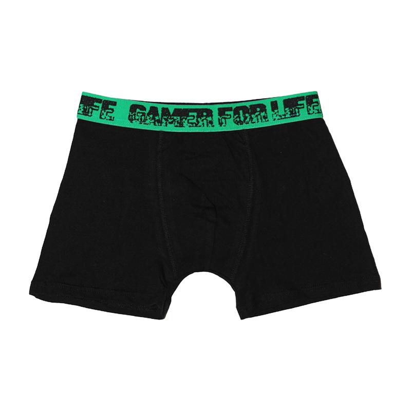 Gamer Kids Boxer Trunks - 5 Pack - "Gamer for Life" Jacquard Waistband - Graffiti Waistband Design Underwear - 95% Cotton, 5% Elastane - Size 5-13 Years 6