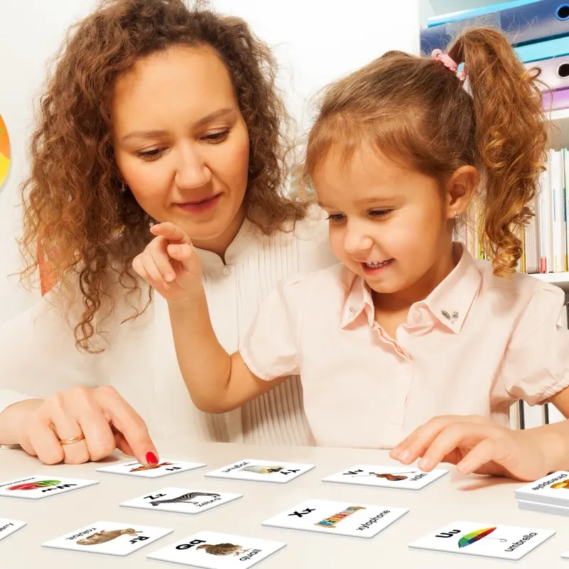 Alphabet Flash Cards for Kids, Early Learning First Word Cards for Preschhol Children and Toddlers 4