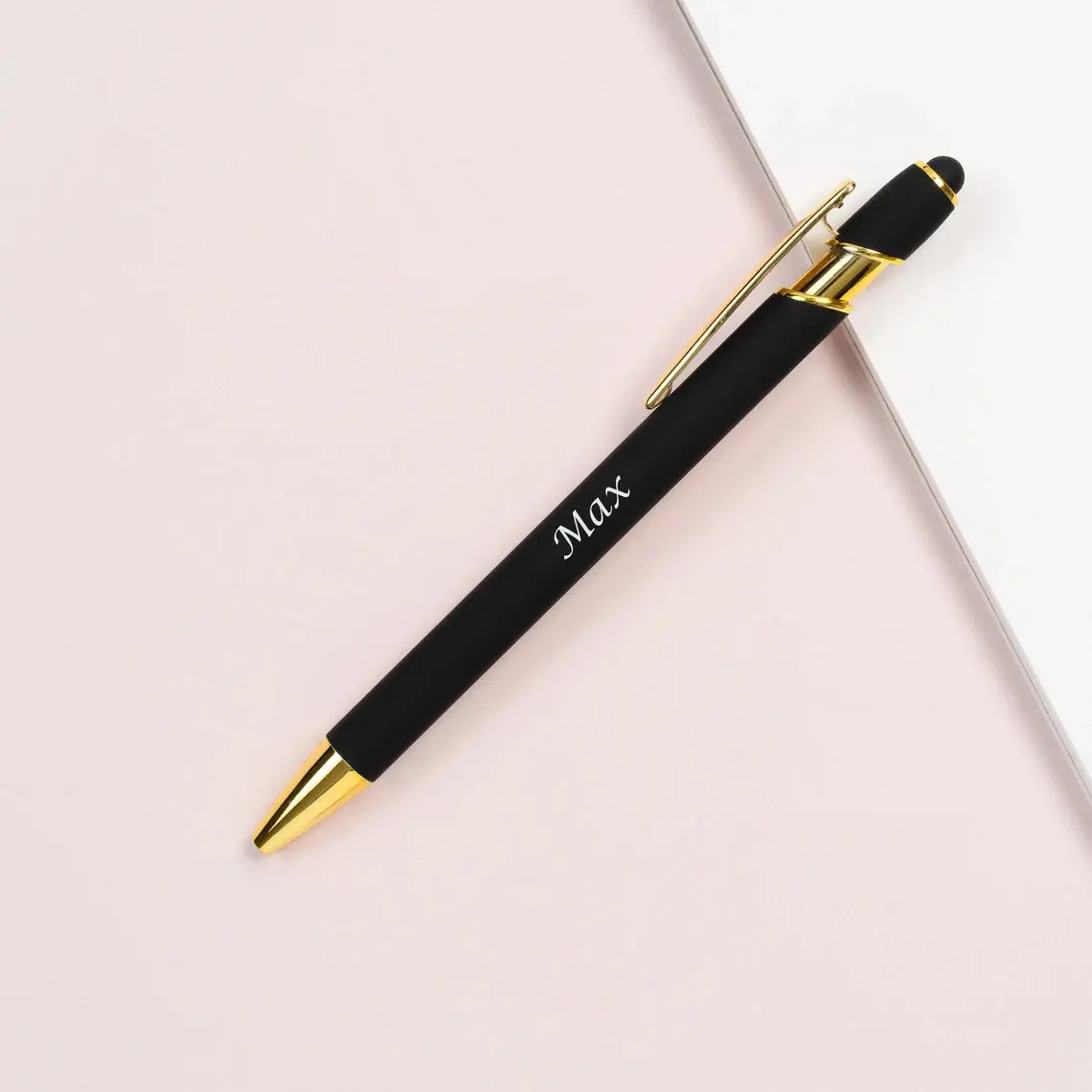 Personalised Luxurious Soft Touch Rose Gold Pen, Gift Pens for Women, Best Friends Gift, Christmas Gifts, Fancy Custom Pen, Presents for Her