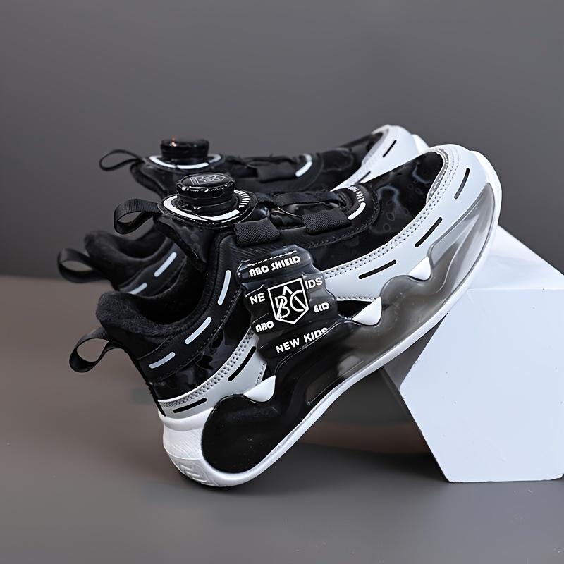 Youngsters' Vibrant Athletic Sneakers - Breathable & Non-Slip, Mid-Top with Hook-and-loop Fastener Strap, Colorful Cloud Pattern & Letter Design, Durable EVA Sole, Perfect for All Seasons, Girls Shoes 8