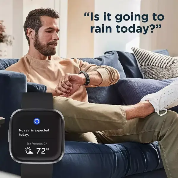 Fitbit Versa 2 Health and Fitness Smartwatch with Heart Rate, Music, Alexa Built Wearable Smartphone Wristwatch 4